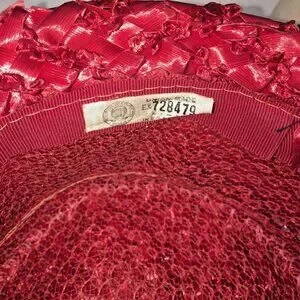 Vintage | Accessories | Vintage Red Woven Hat Brim Usa  display picture 1